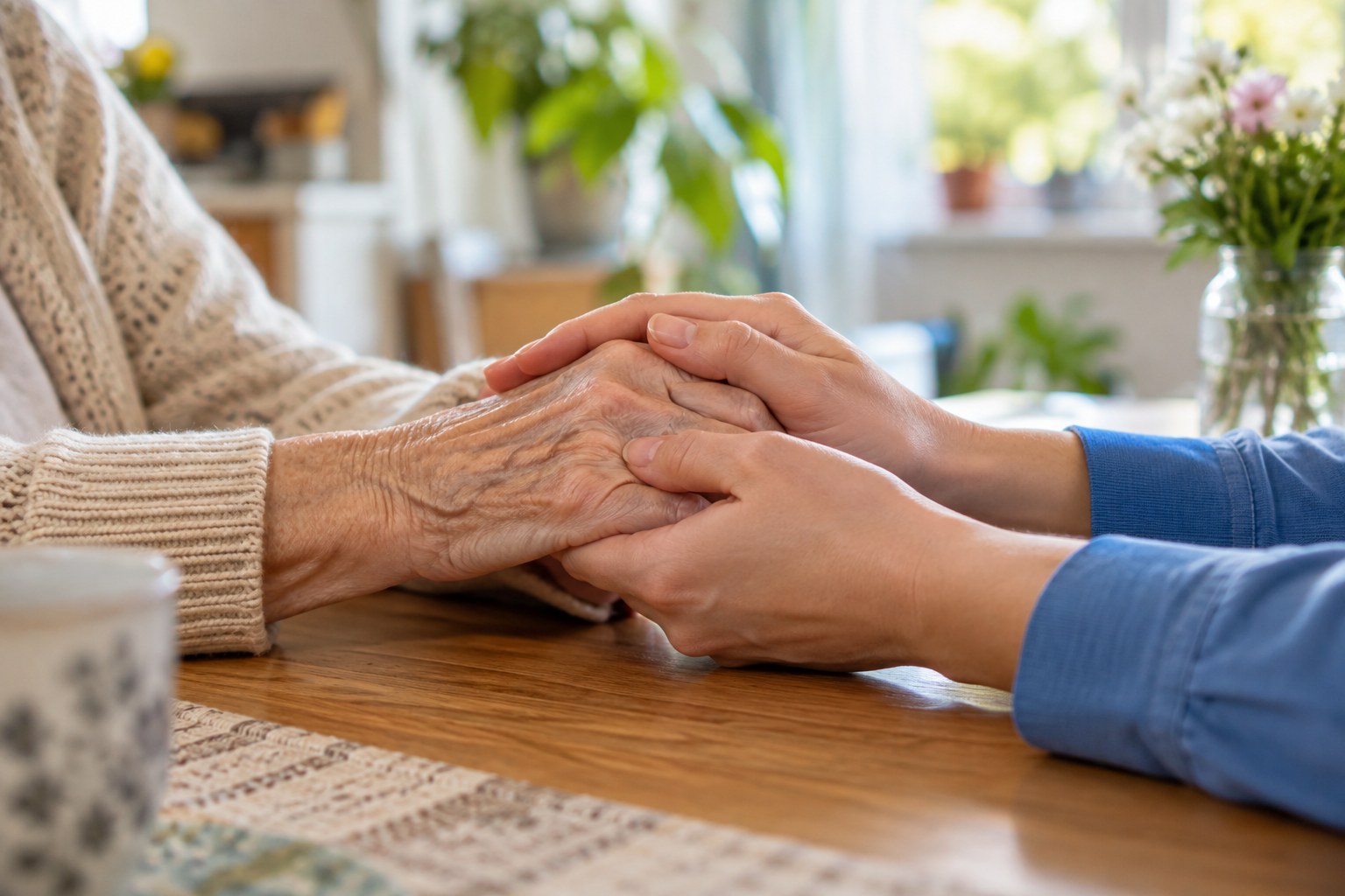 Eine helfende Hand im vertrauten Zuhause – Symbolbild